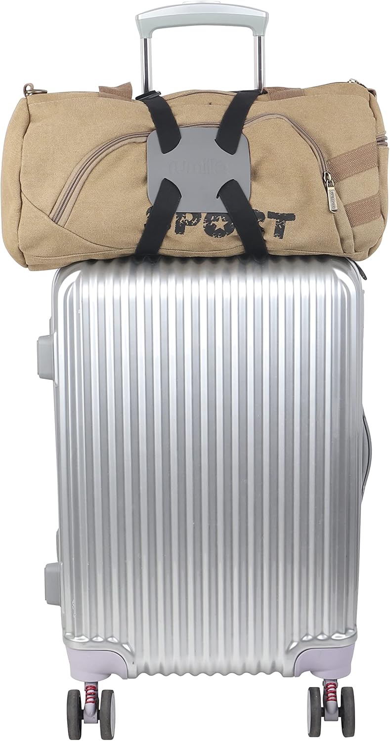 RUMILLA Bag Bungee for Luggage，Luggage Straps Bag Bungees for Add a Bag Easy to Travel Suitcase Elastic Strap Belt（Easy Version Grey - Image 2